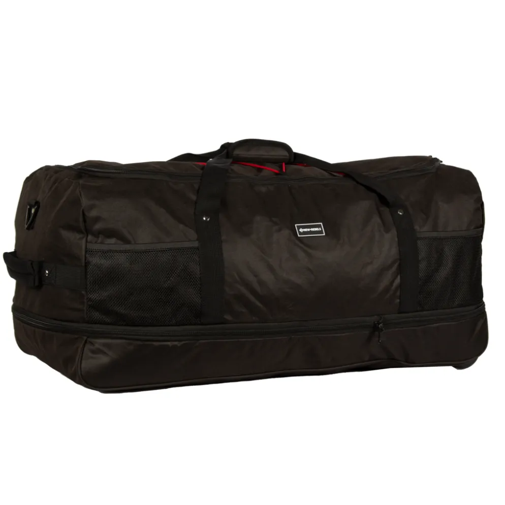 Airmont Newark Zwart 110L Rollable Trolley Weekendtas Waterafstotend