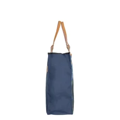 Boodschappentas ‘Starry Night ’ – Stevige Nylon Shopper met Leren Hengsels – Van Gogh Print – 39x43 cm