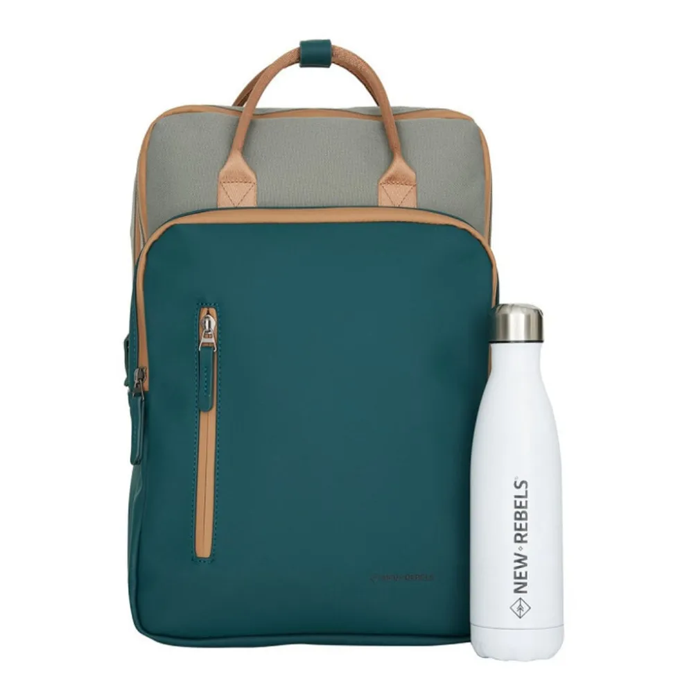Ferron Milwaukee 19 Liter Laptoprugzak – Waterafstotend PU, Geschikt voor 15,6″ Laptop 19L Petrol
