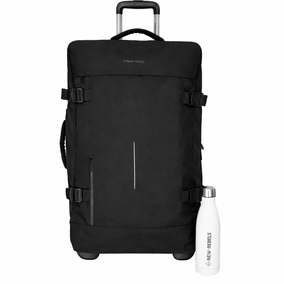 Gassaway Trolley Large | XXL Reiskoffer 73L - Lichtgewicht Koffer met Dubbele Wielen - 70x39x27 cm Zwart