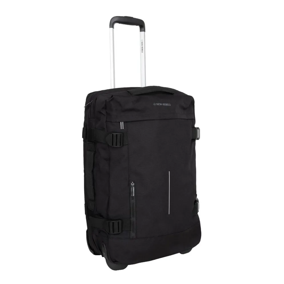 Gassaway Trolley Medium | Reiskoffer 52L | Lichtgewicht Koffer met Dubbele Wielen | 60x36x24 cm Zwart
