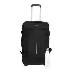 Gassaway Trolley Medium | Reiskoffer 52L | Lichtgewicht Koffer met Dubbele Wielen | 60x36x24 cm Zwart