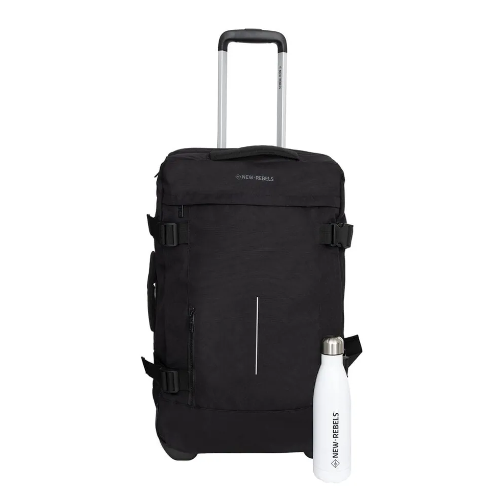 Gassaway Trolley Medium | Reiskoffer 52L | Lichtgewicht Koffer met Dubbele Wielen | 60x36x24 cm Zwart