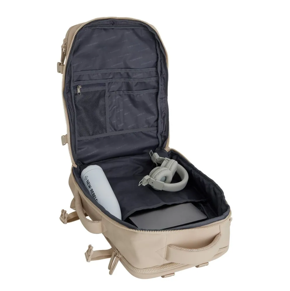 Jessi Womby Cabin Rugzak – 27L Waterdichte Onderseater Handbagage, Geschikt voor Vliegtuig 30x20x45cmr Beige