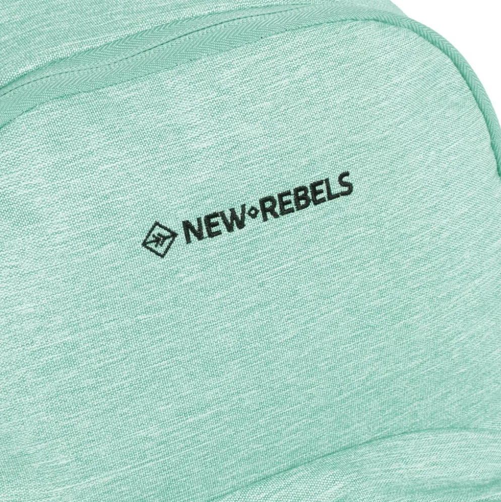 New Rebels ® BTS 2 - Laptoptas - Schooltas - 15 inch - Rugzak - Soft Mint