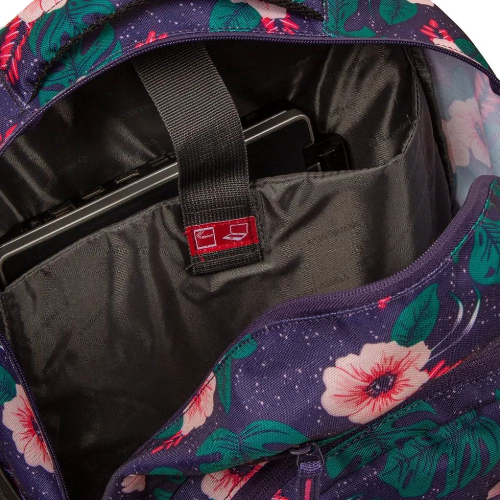 New Rebels ® BTS 3 schooltas met laptopvak flower print