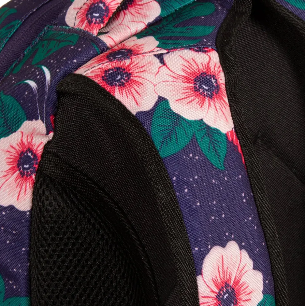 New Rebels ® BTS 3 schooltas met laptopvak flower print