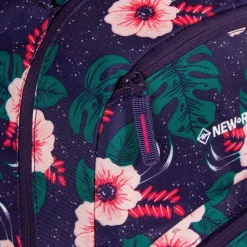 New Rebels ® BTS 3 schooltas met laptopvak flower print