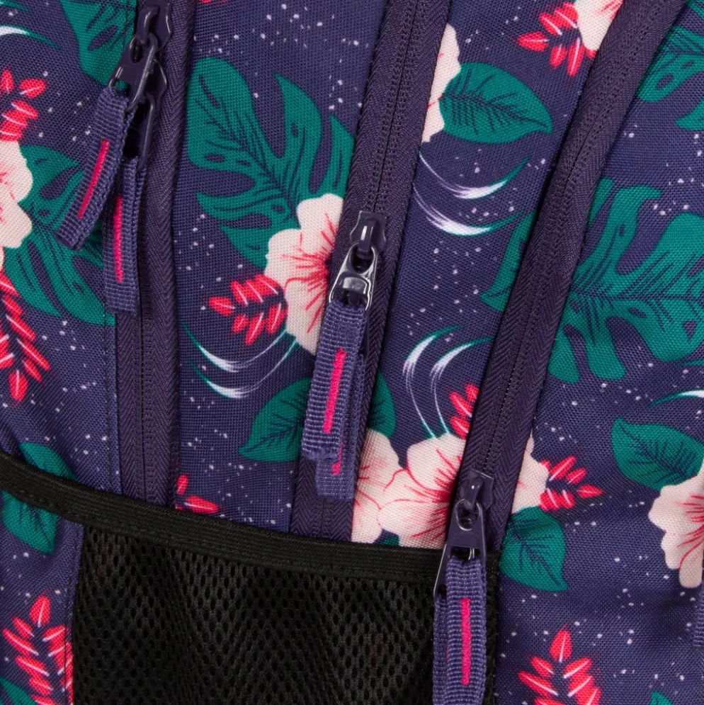 New Rebels ® BTS 4 schooltas met laptopvak flower print