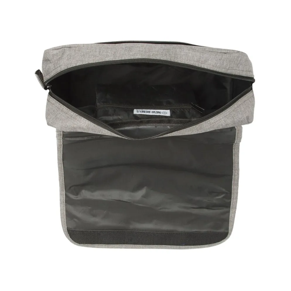 New Rebels ® Heaven25 - Medium Schoudertas A5 - Crossbodytas met flap - Grijs