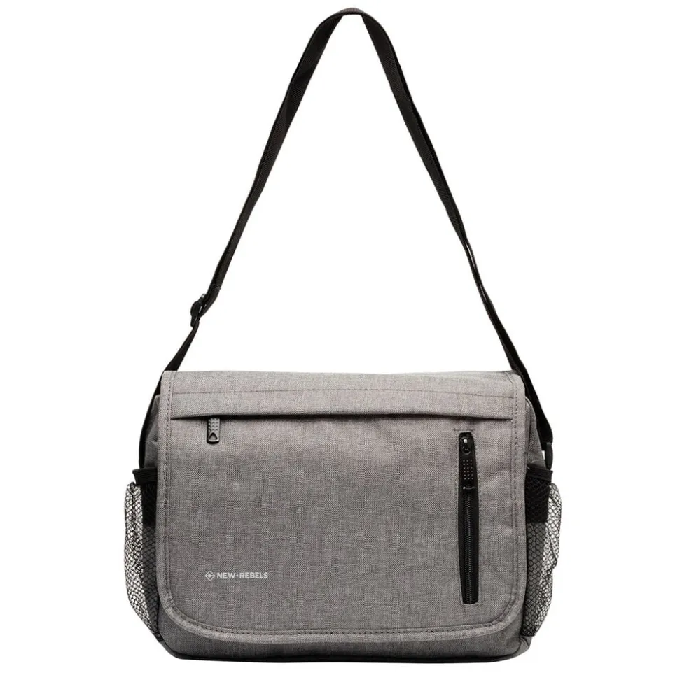 New Rebels ® Heaven25 - Medium Schoudertas A5 - Crossbodytas met flap - Grijs