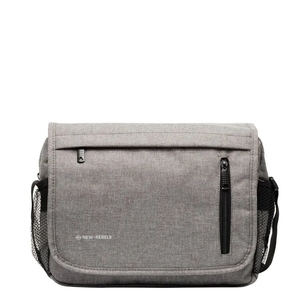 New Rebels ® Heaven25 - Medium Schoudertas A5 - Crossbodytas met flap - Grijs