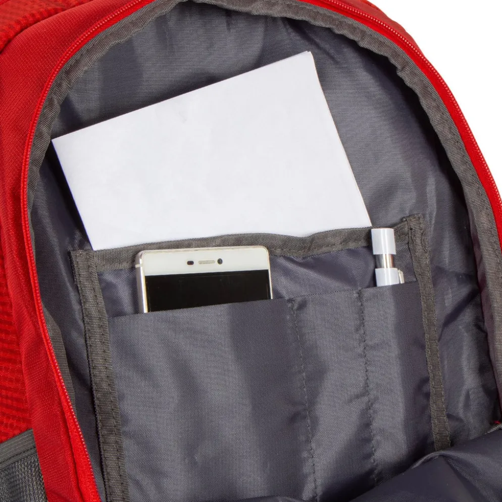 New Rebels ® Kinley - Rugtas - Schooltas - Vrijetijdstas - 48 Liter - Nylon - Rood