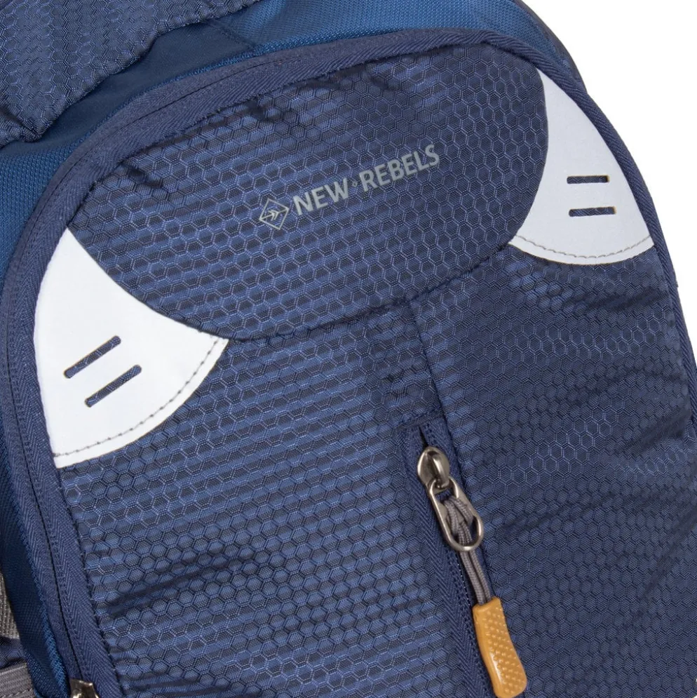 New Rebels ® Kinley - Rugtas - Schooltas - Vrijetijdstas - 28 Liter - Nylon - Navy Blauw