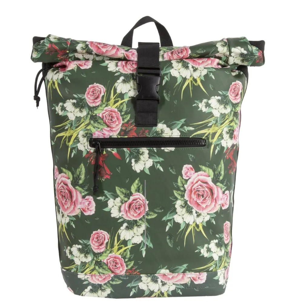 New Rebels ® Mart - Rolltop - Rugtas - Waterafstotend - Flower Dark - Large II - Rugzak