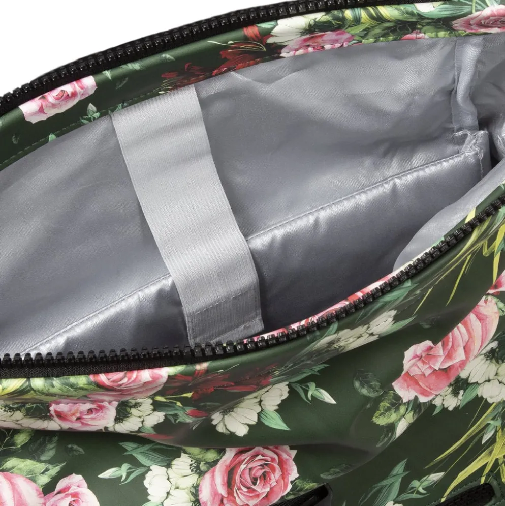 New Rebels ® Mart - Rolltop - Rugtas - Waterafstotend - Flower Dark - Large II - Rugzak