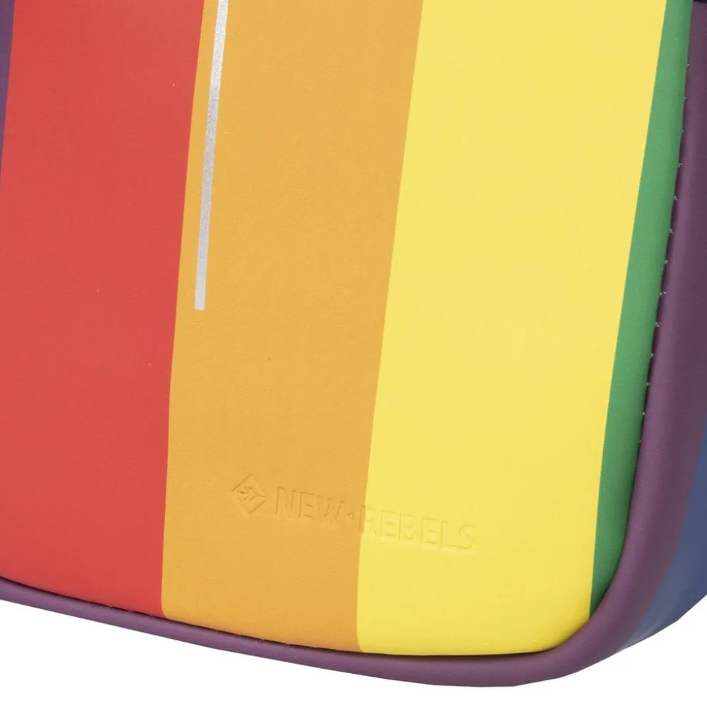 New Rebels ® Mart - Schoudertas - Crossbody Tas - Top Zip - Regenboog