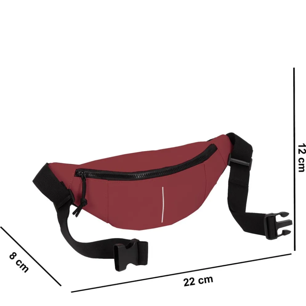 New Rebels ® Mart - Waterafstotend - Fanny Pack - Heuptas - Burgundy
