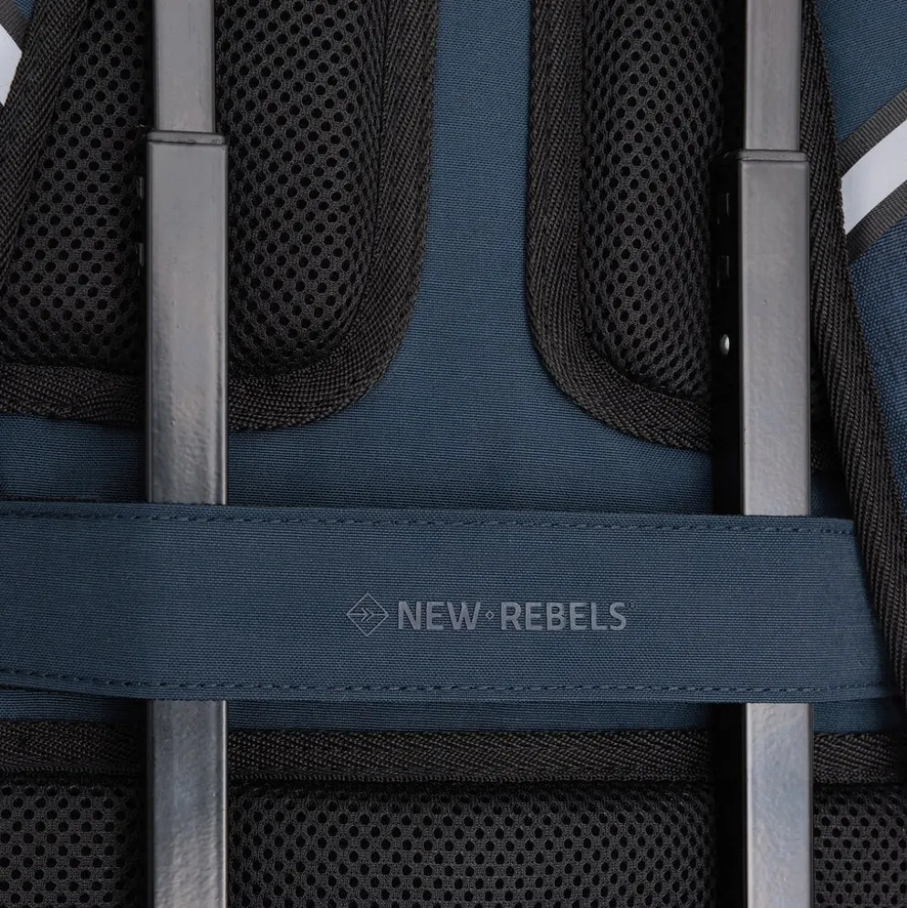 New Rebels - Otis - Stanford Rugtas 20L - Duotone - duurzaam waterafstotend polyester - 15.6" laptop - Navy