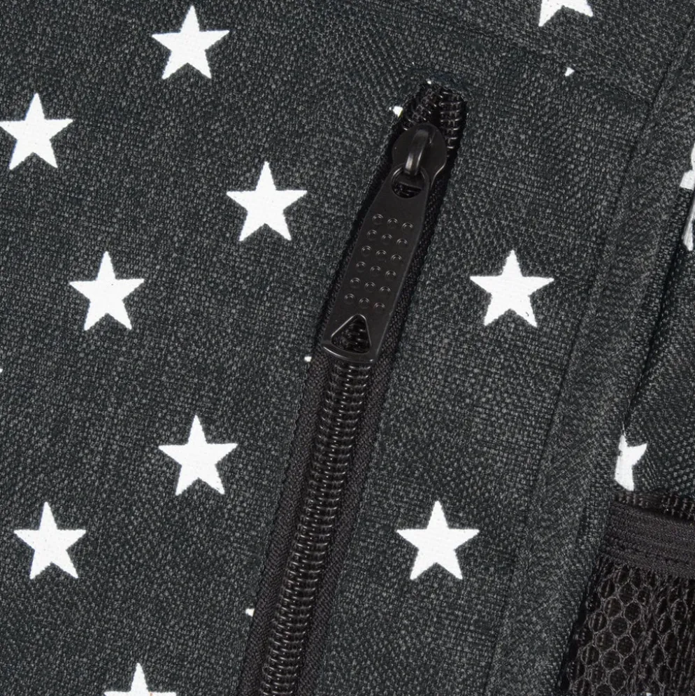 New Rebels ® Star25 - Medium Schoudertas A5 - Crossbodytas met flap - Grijs - with stars