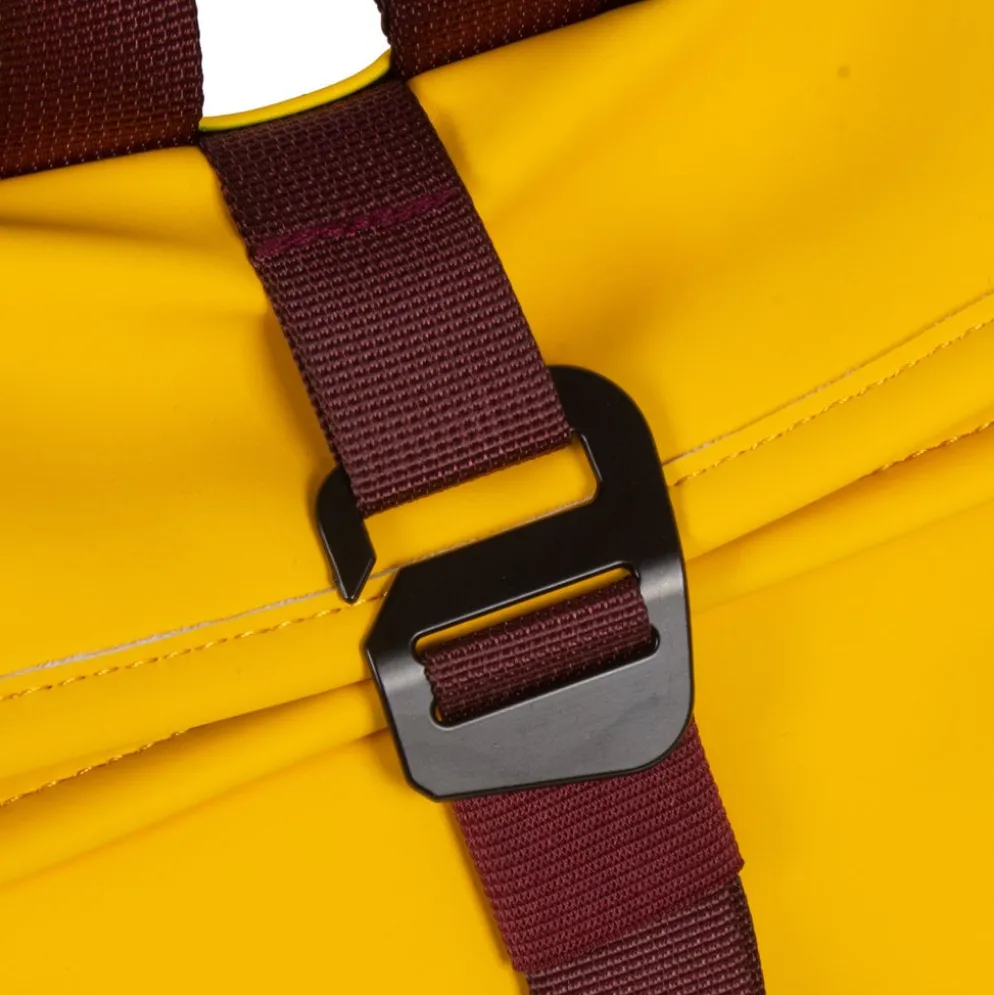New Rebels ® Tim Rolltop Rugtas Small Yellow/Burgundy