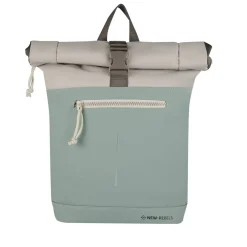 New Rebels Backham New York Salie Groen 21L Rolltop Rugzak Waterafstotend Laptop 15.6