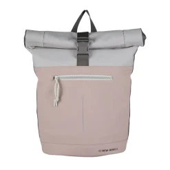 New Rebels Backham New York Oudroze 21L Rolltop Rugzak Waterafstotend Laptop 15.6