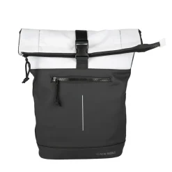 New Rebels Backham New York Zwart Reflectie 21L Rolltop Rugzak Waterafstotend Laptop 15.6