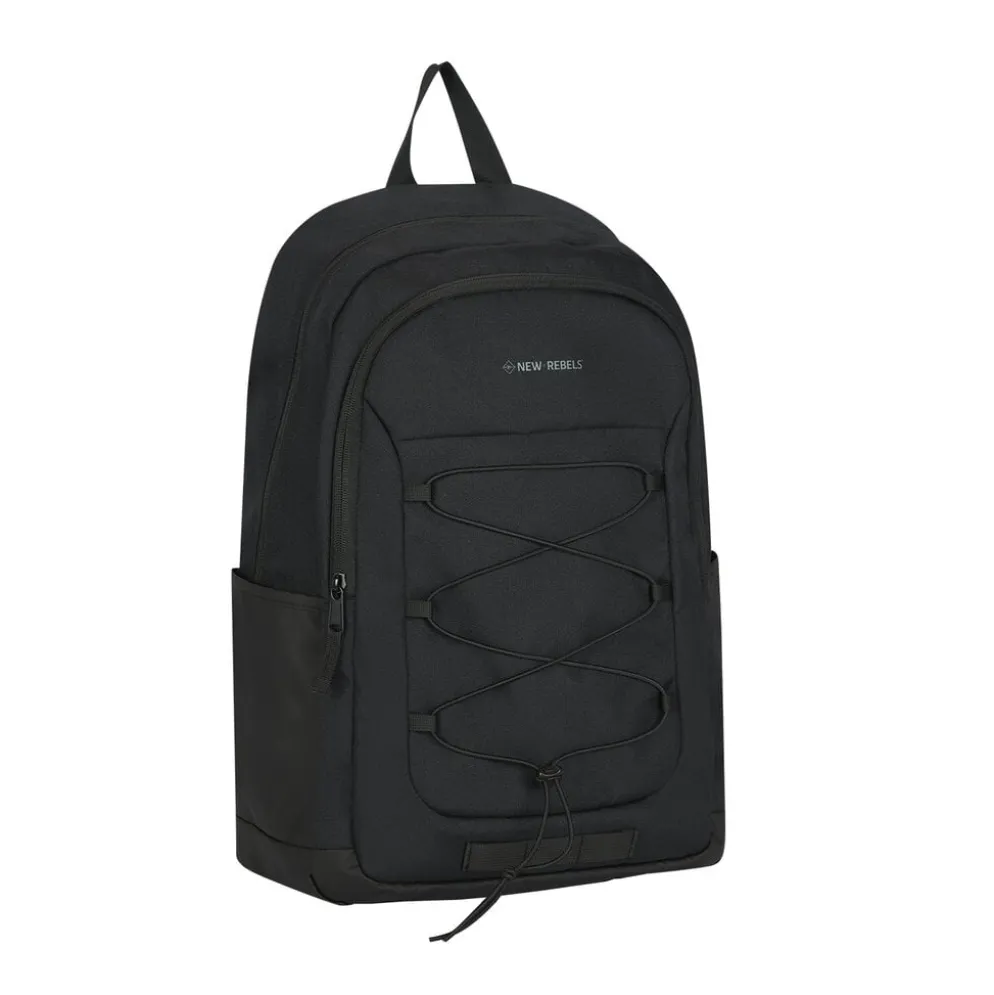 New Rebels Barto Waltham Zwart 25L Rugzak Waterafstotend Laptop 15.6"