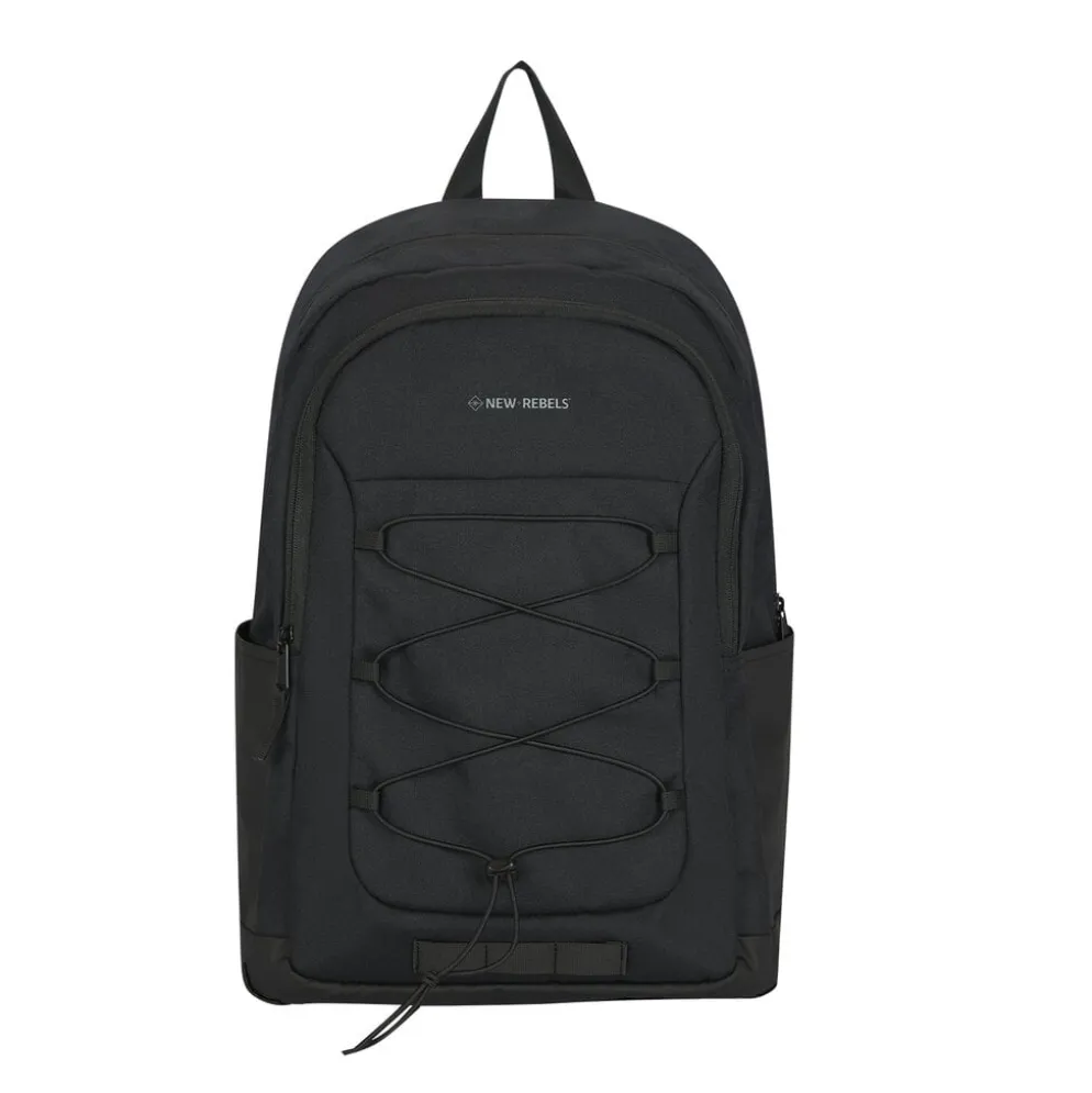 New Rebels Barto Waltham Zwart 25L Rugzak Waterafstotend Laptop 15.6"