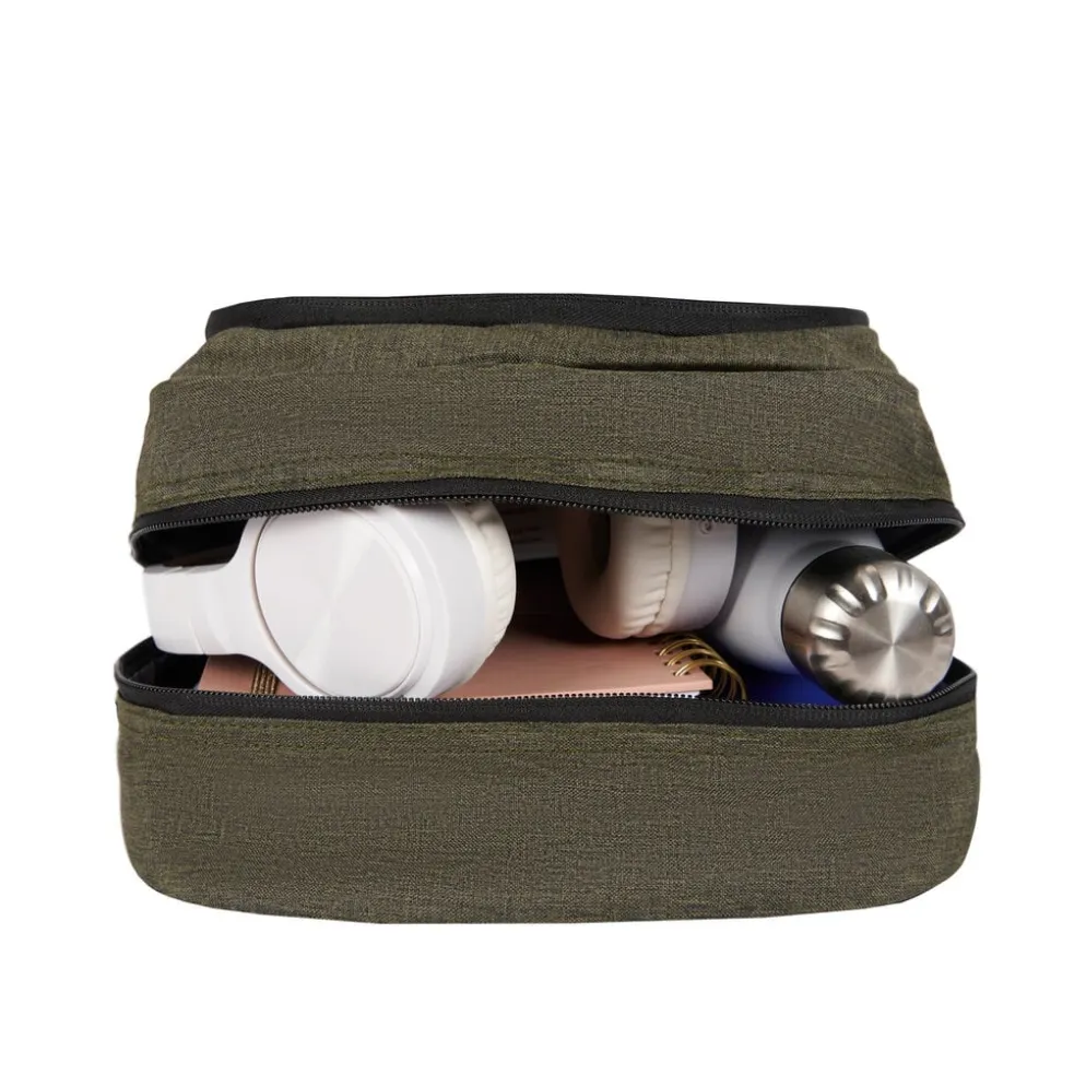 New Rebels Barto Waltham Donkergroen 25L Rugtas Waterafstotend Laptop 15.6" Pullzippers