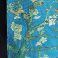 New Rebels Boodschappentas Blossoms – Stevige Nylon Shopper met Leren Hengsels – Van Gogh Print – 39L