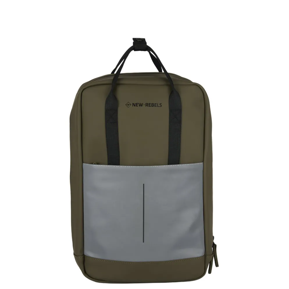 New Rebels Bowie Cape Coral Olijf Groen 15L Rugzak Reflectie Waterafstotend Laptop 13.3