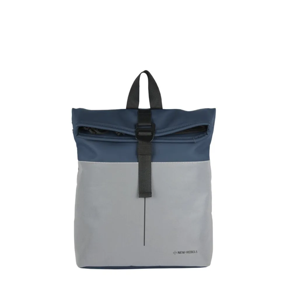 New Rebels Bowie Los Angeles Navy 9L Rugtas Rolltop Reflectie Waterafstotend
