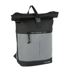 New Rebels Bowie New York Zwart 21L Rugzak Rolltop Reflectie Waterafstotend Laptop 15.6"