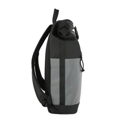 New Rebels Bowie New York Zwart 21L Rugzak Rolltop Reflectie Waterafstotend Laptop 15.6