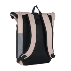 New Rebels Bowie New York Oudroze 21L Rugzak Rolltop Reflectie Waterafstotend Laptop 15.6"