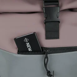 New Rebels Bowie New York Oudpaars 21L Rugzak Rolltop Reflectie Waterafstotend Laptop 15.6