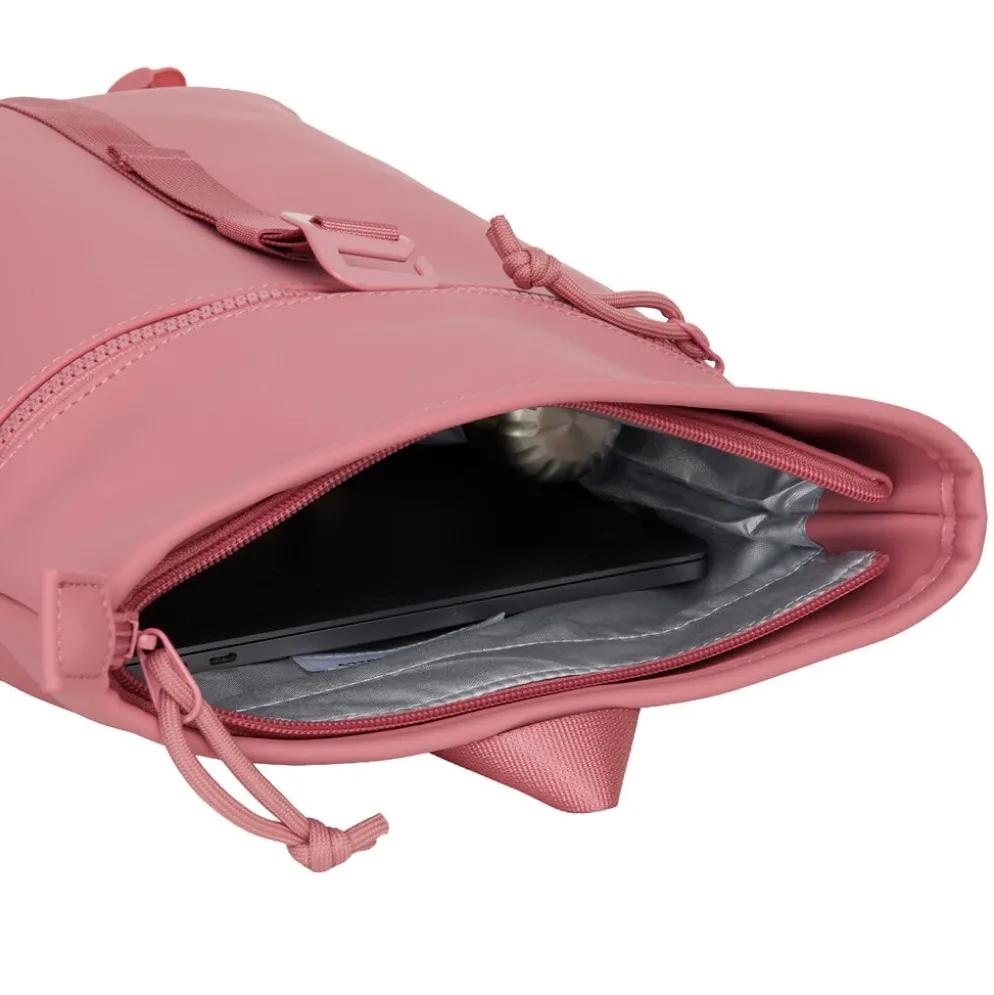 New Rebels Branson Los Angeles Rolltop Backpack Mini 7L Waterafstotende Rugzak PU Blush Roze