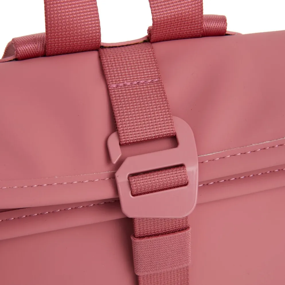 New Rebels Branson Los Angeles Rolltop Backpack Mini 7L Waterafstotende Rugzak PU Blush Roze