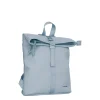 New Rebels Branson Los Angeles Rolltop Backpack Mini 7L Waterafstotende Rugzak PU Lichtblauw