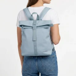 New Rebels Branson Los Angeles Rolltop Backpack Mini 7L Waterafstotende Rugzak PU Lichtblauw