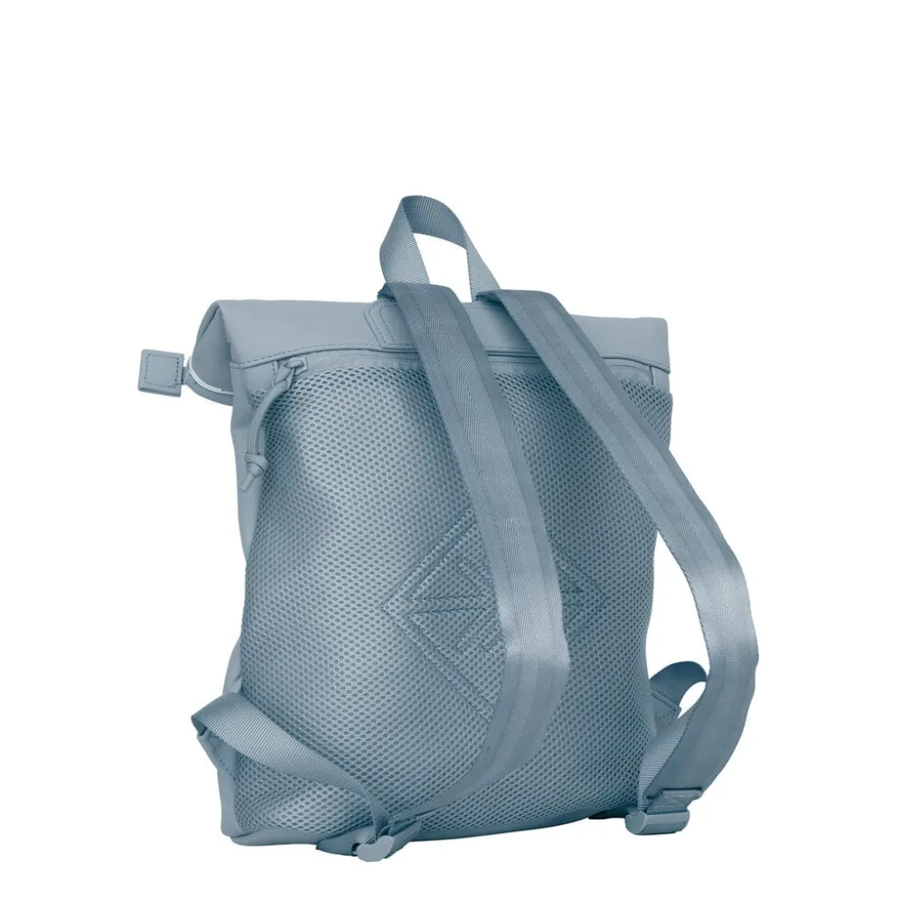 New Rebels Branson Los Angeles Rolltop Backpack Mini 7L Waterafstotende Rugzak PU Lichtblauw