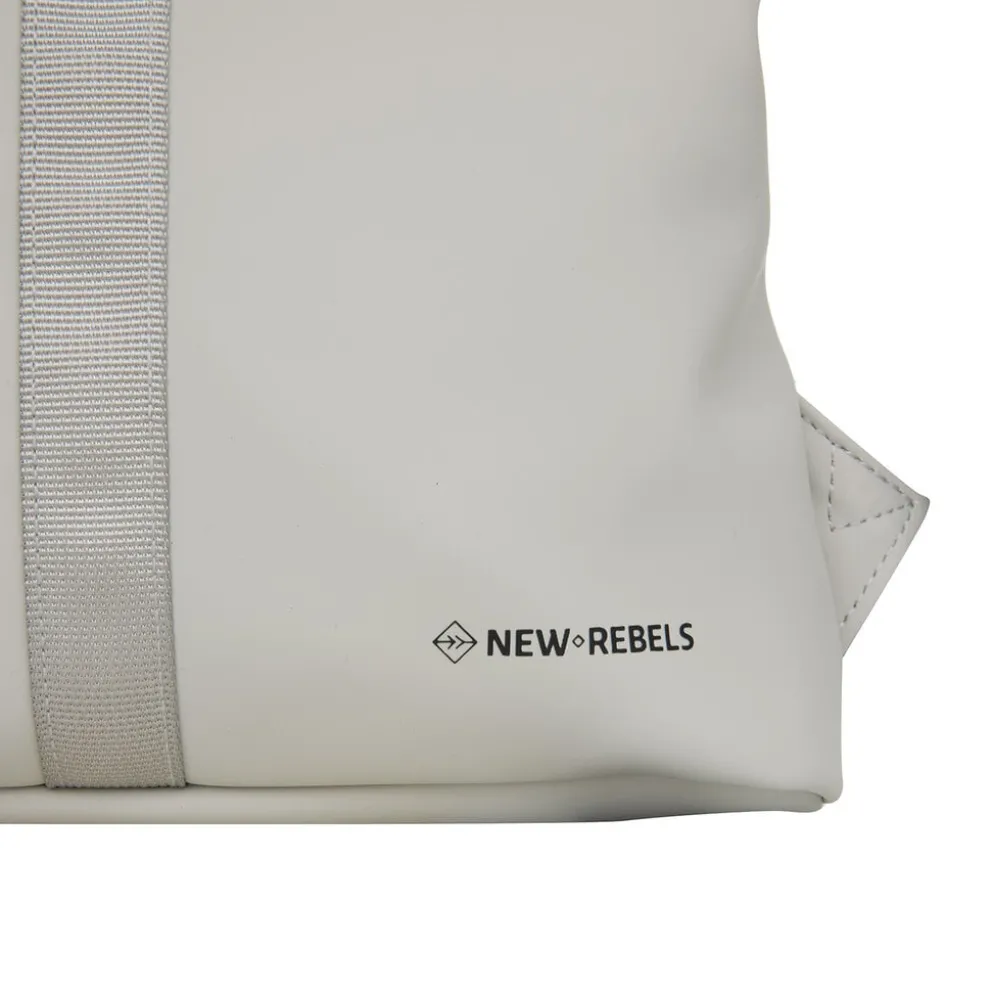 New Rebels Branson Los Angeles Rolltop Backpack Mini 7L Waterafstotende Rugzak van PU Grijs