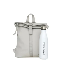 New Rebels Branson Los Angeles Rolltop Backpack Mini 7L Waterafstotende Rugzak van PU Grijs