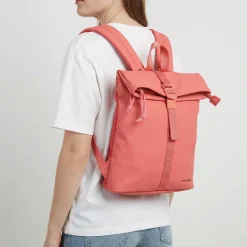 New Rebels Branson Los Angeles Rolltop Backpack Mini 7L Waterafstotende Rugzak PU Coraal