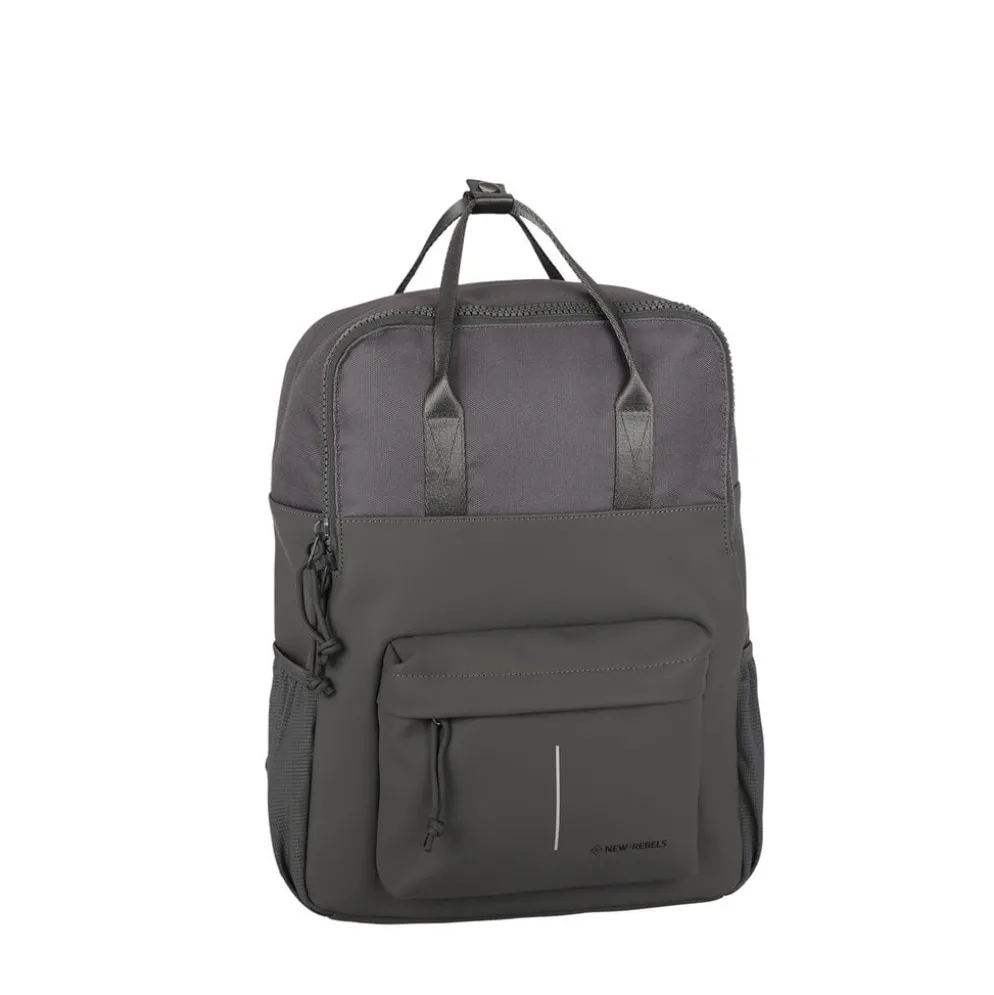 New Rebels Bruce Chicago Antraciet 17L Rugzak Waterafstotend Laptop 14"