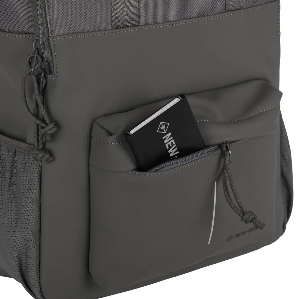 New Rebels Bruce Chicago Antraciet 17L Rugzak Waterafstotend Laptop 14"