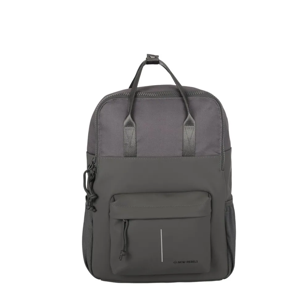 New Rebels Bruce Chicago Antraciet 17L Rugzak Waterafstotend Laptop 14"