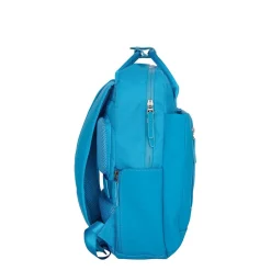 New Rebels Bruce Miami Rugzak 9L Waterafstotende Laptop Rugtas 13 inch Schooltas en Werktas van PU Nylon Comfortabel Comp 9L Turquoise